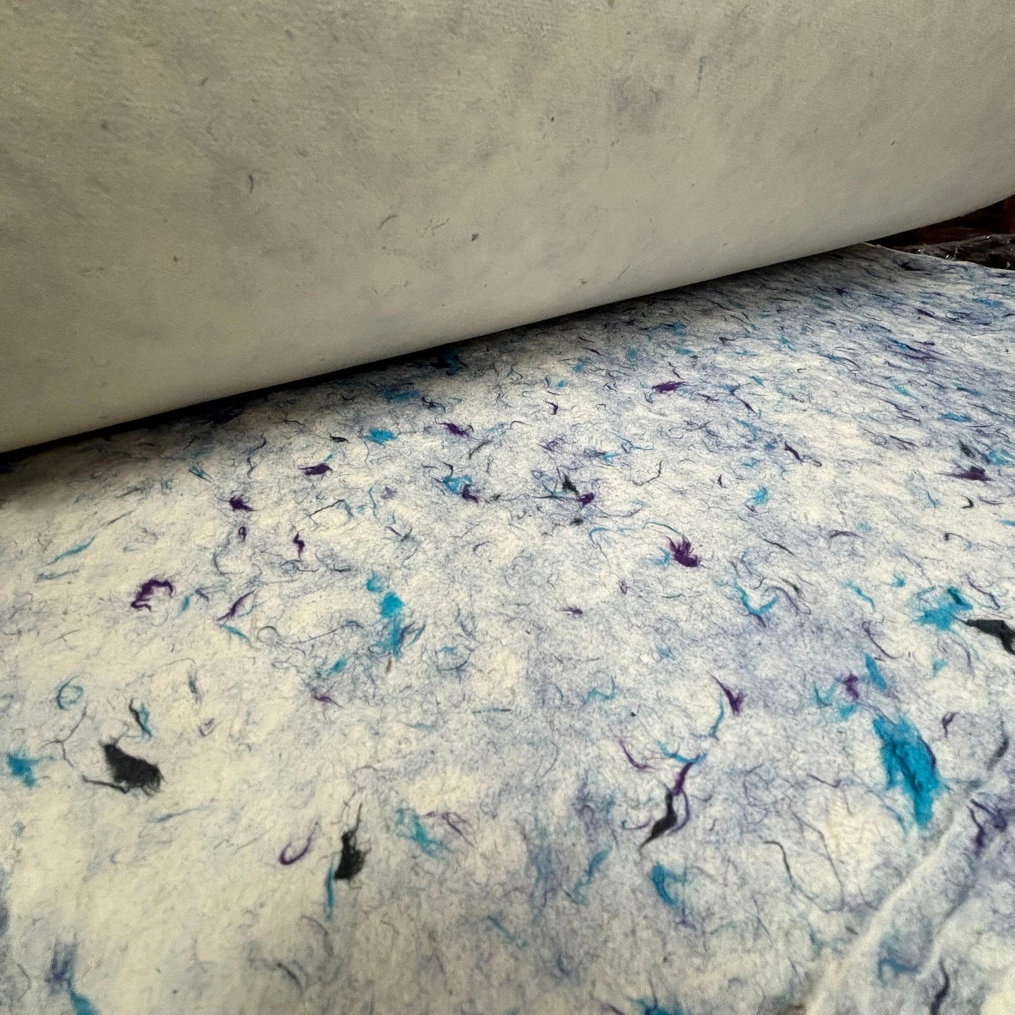 Papier cadeau artisanal Lokta - Coton bleu