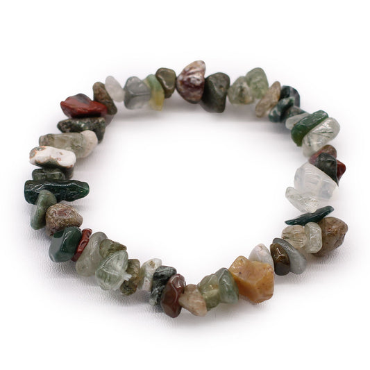 Gemstone Fragment Bracelet - Moss Agate