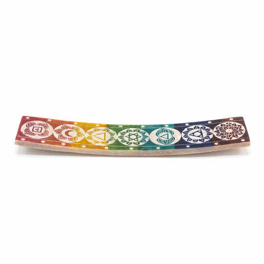 Soapstone Incense Holder Seven Chakra - 26x5cm
