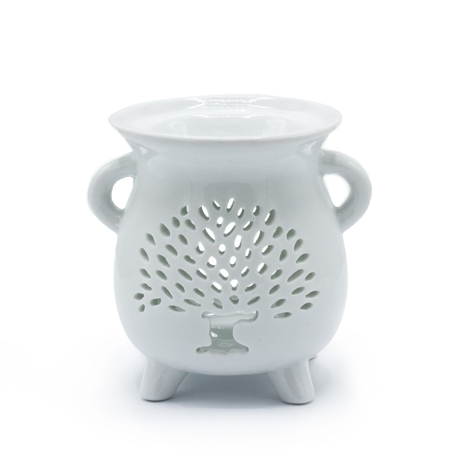 Oil Burner - Tree of Life - White