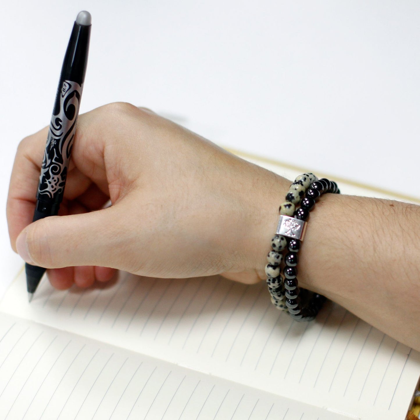 Magnetic Gemstone Bracelet - Dalmatian Jasper