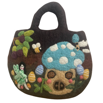 Bolsa de fieltro para jardín de hadas - 35 x 27 cm