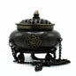 Large Tibetan Brass Burner - Four Symbols Hanging Vessel