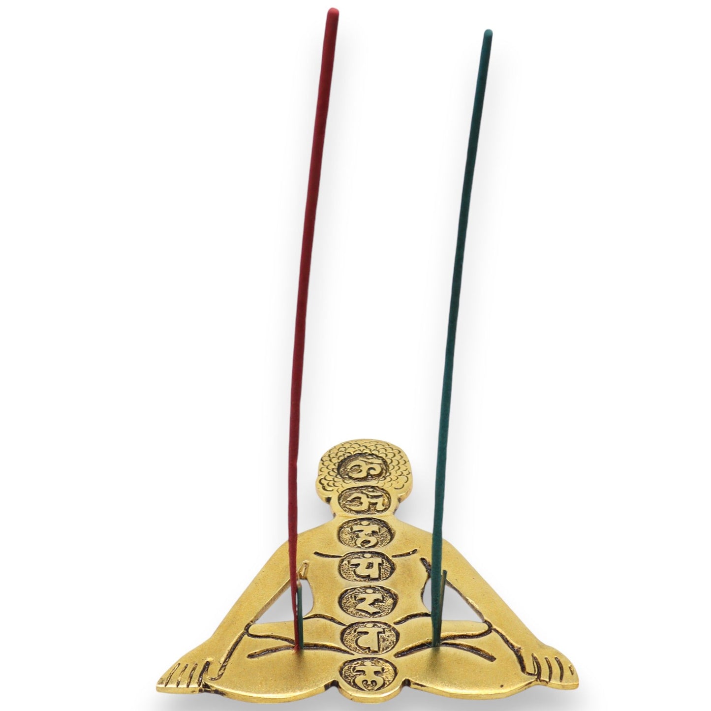 Yoga Incense Holder Seven Chakras Golden Aluminum 12x12cm