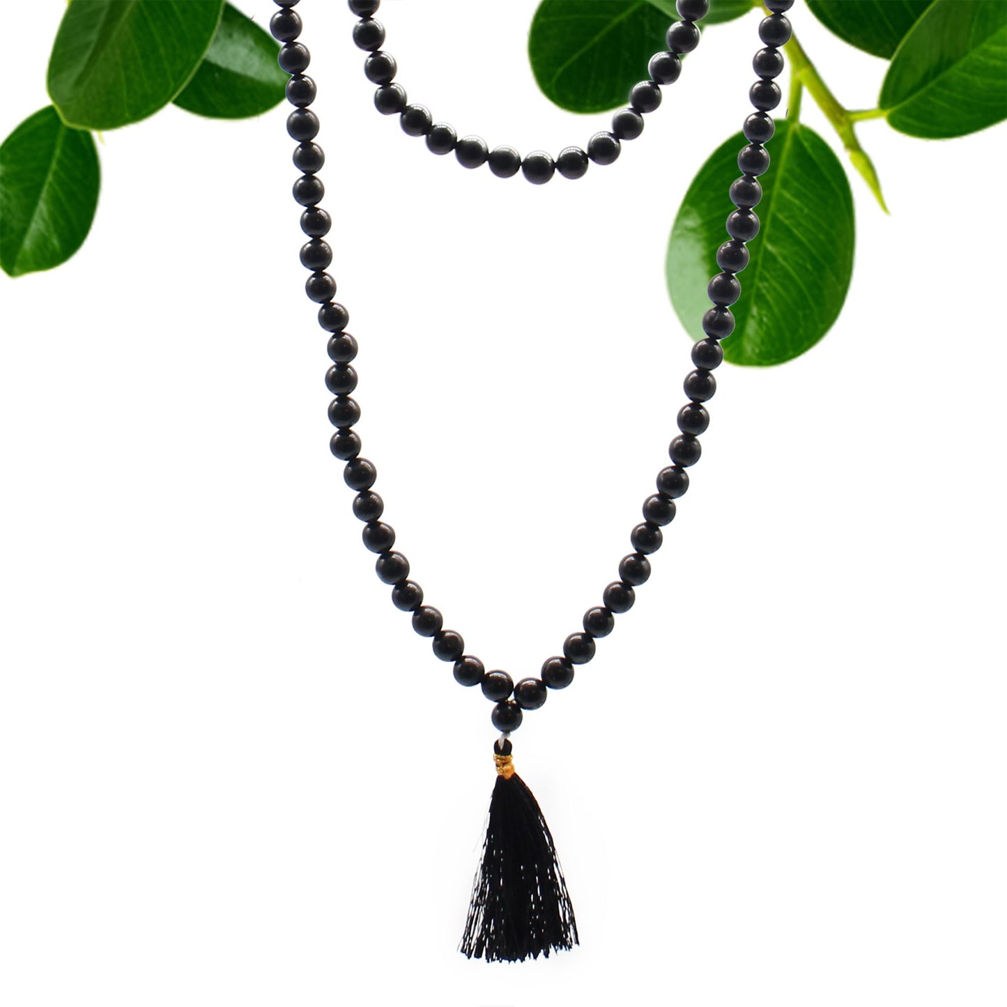 108 Japamala - Black Agate