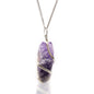 Cascade Wrapped Gemstone Necklace - Raw Amethyst
