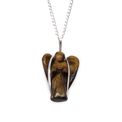 Gemstone Guardian Angel Pendant - Tiger's Eye