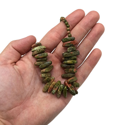 Longstone Gemstone Necklace - Moss Agate