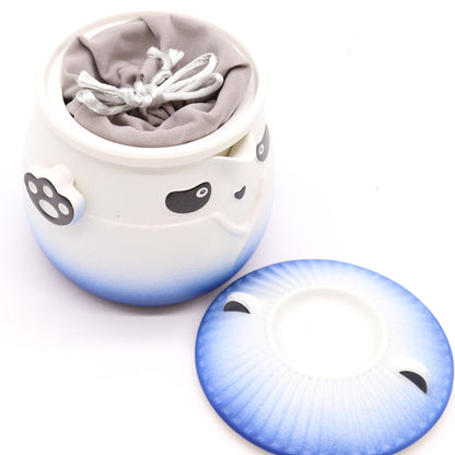 Juego de tetera Panda y tres tazas - Azul Cielo