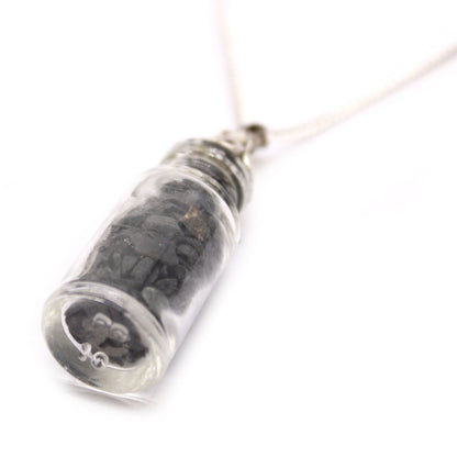 Bottled Gemstone Necklace - Black Onyx