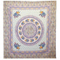 Tapestry / Hanging - Elephant Mandala - Turquoise/Blue on Cream