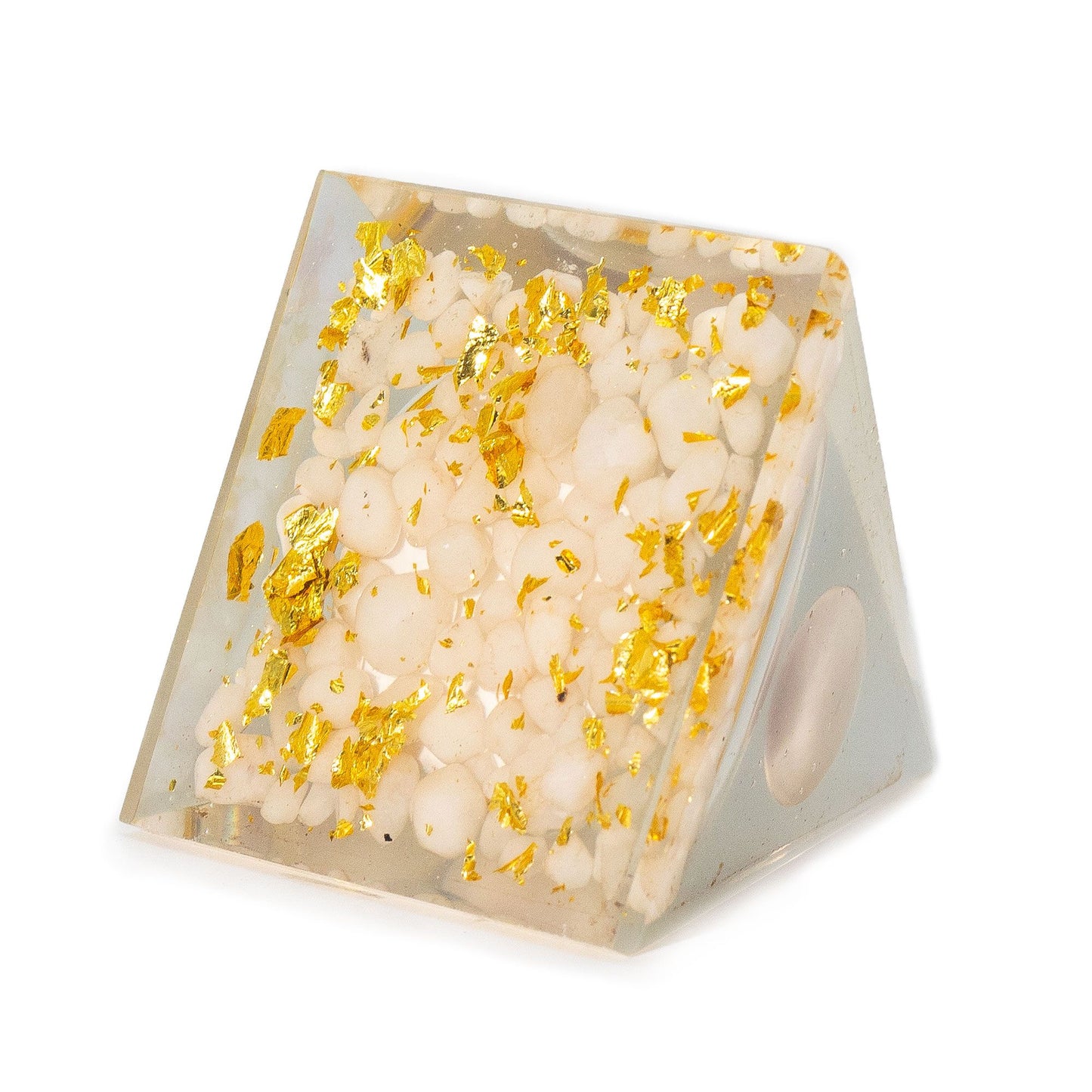 Pyramides d'orgonite moyennes 7x6 cm - Sphère de quartz flottante - Morceaux de quartz