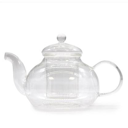 Glass teapot with infuser - Round pearl - 800ml