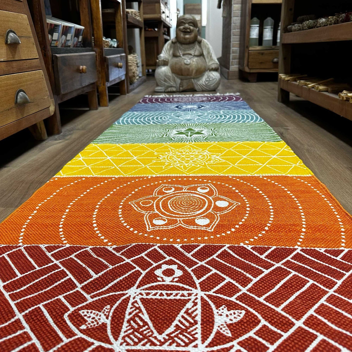 100% Cotton Yoga Mat - 60x200cm - 7 Chakras