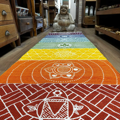 100% Cotton Yoga Mat - 60x200cm - 7 Chakras