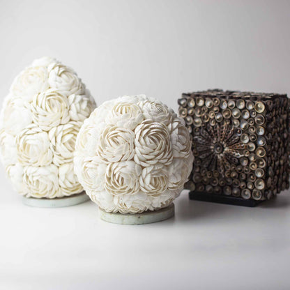 Lámpara Boho Sea Shell - Chocolate Twist Square - 15cm