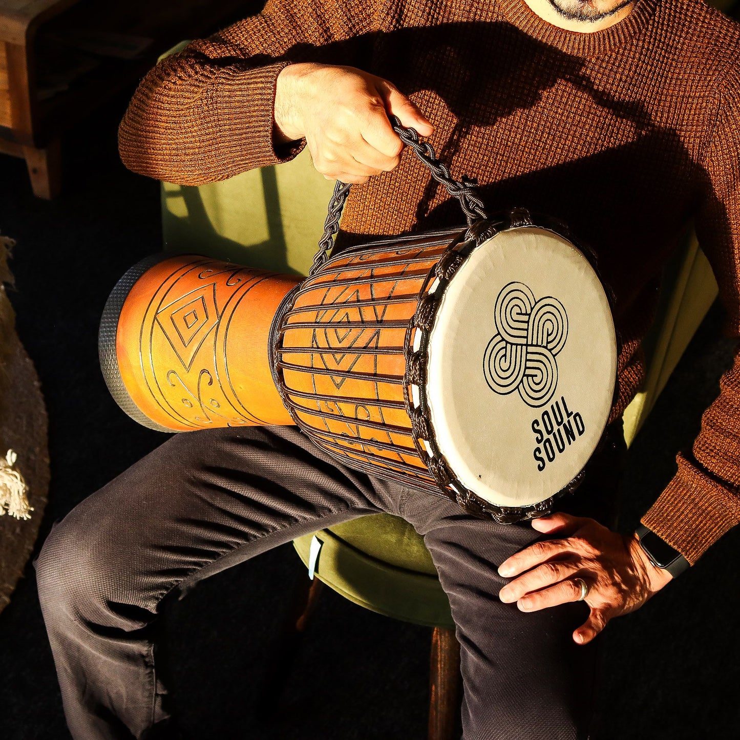Tambor Pro Djembe Grande "Sonido del Alma" – Sonido Grave – 50 cm
