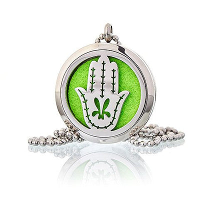 30mm Aromatherapy Diffuser Necklace - Hand of Fatima