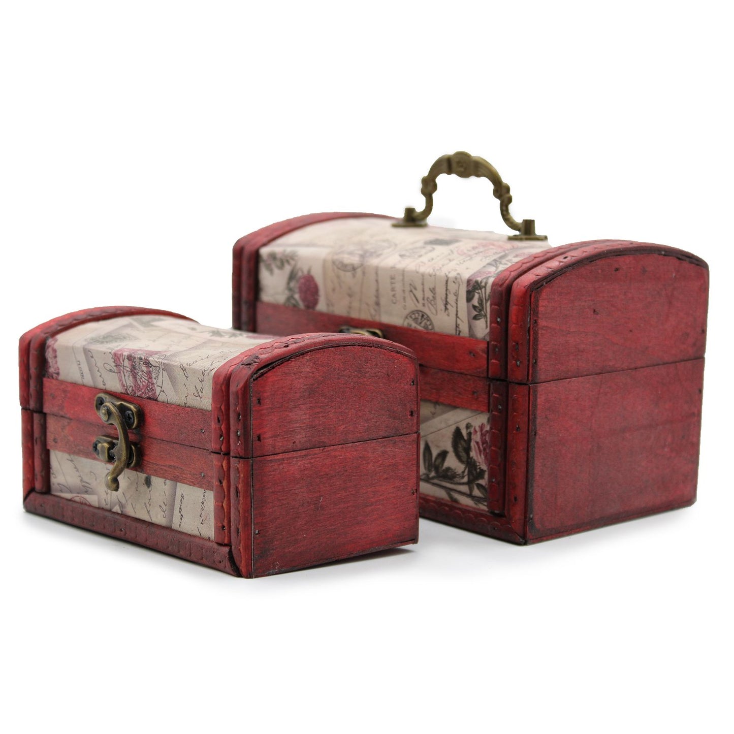 Set of 2 Colonial Boxes - Rose Design