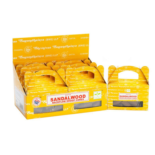 Box of 24 Reflux Cones - Satya Sandalwood