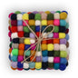 10cm square felt coasters, multicolored grey (set of 4)