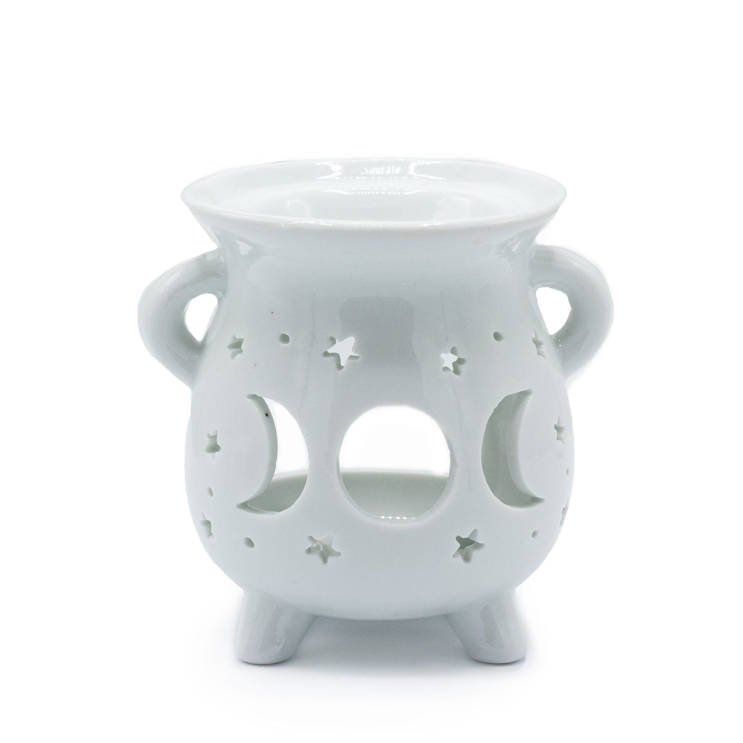 Oil Burner - Moon Phase - White