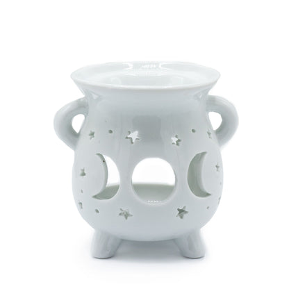 Oil Burner - Moon Phase - White