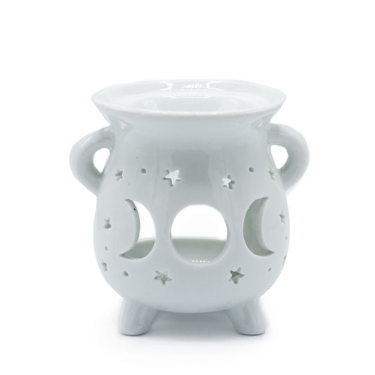 Oil Burner - Moon Phase - White