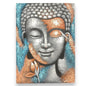 Buddha Painting - Silver and Rose Gold Flower