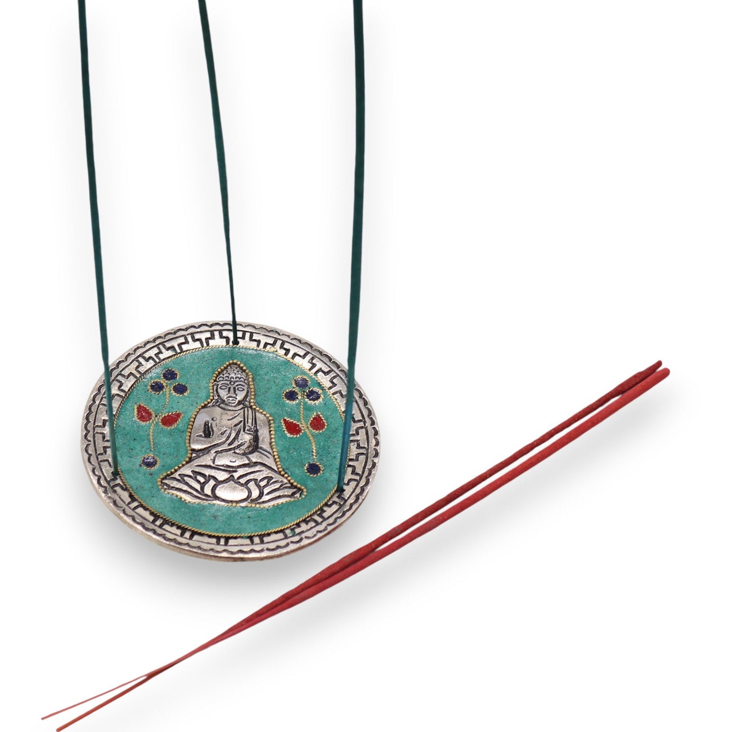 Buddha Incense Holder Green Decoration 10cm