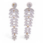 Vintage Crystal Earrings - Long - Pearl