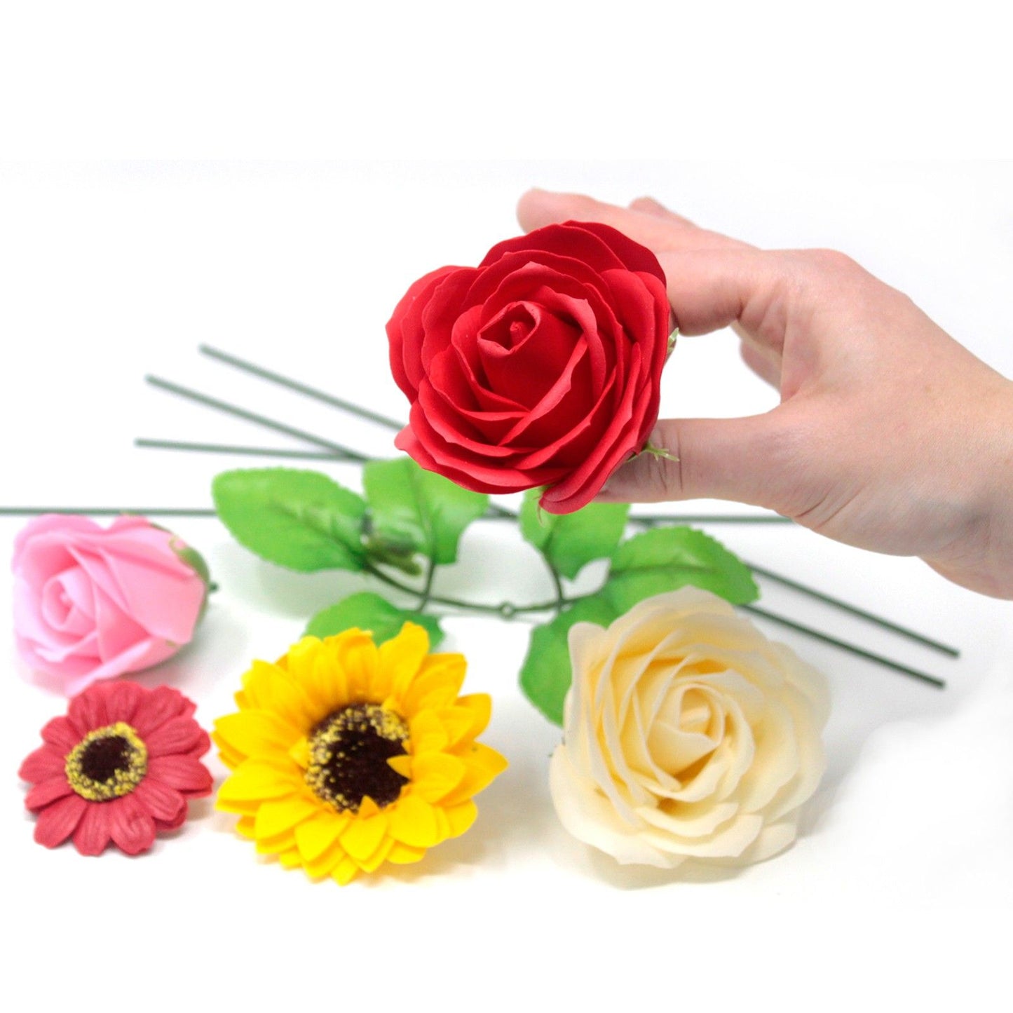 Soap Flower Crafts - Carnations - Lime