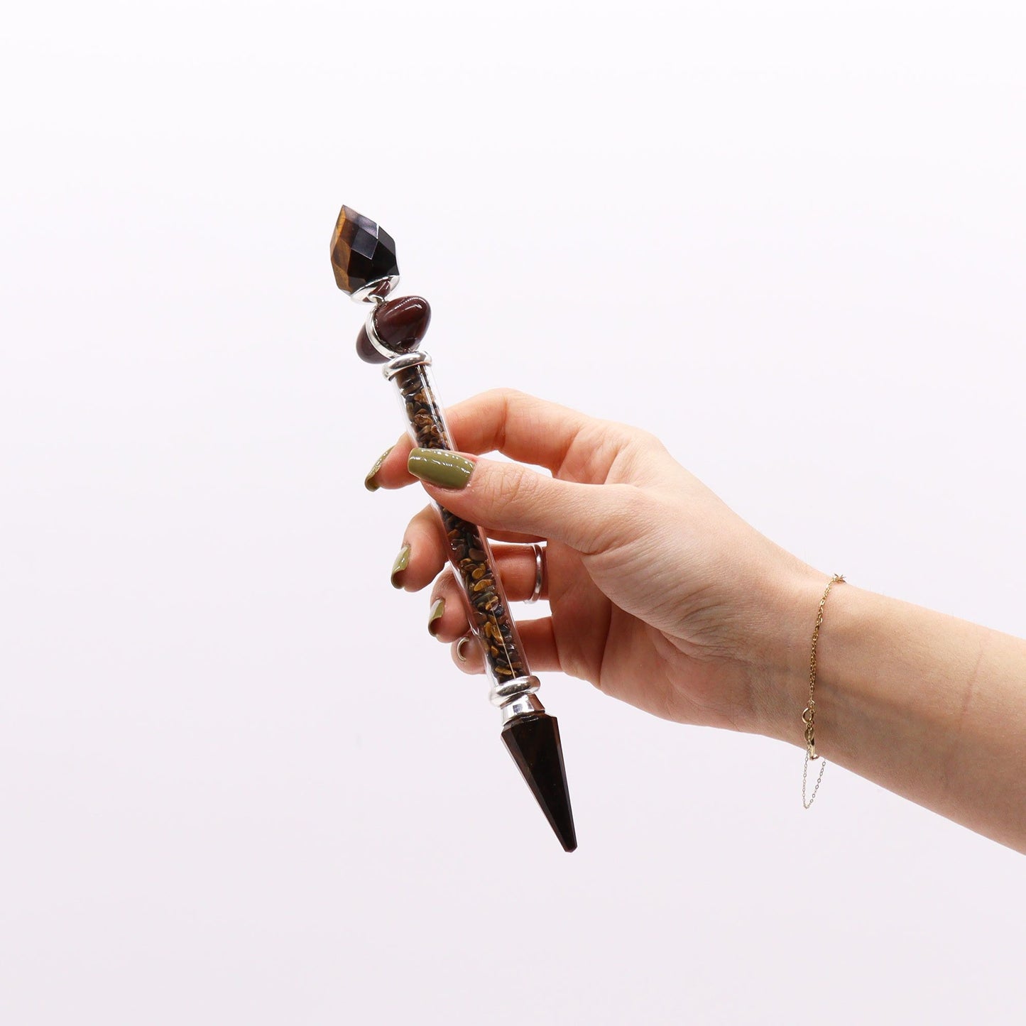 Shiva Lingam Magic Wand - Tiger's Eye - Confidence