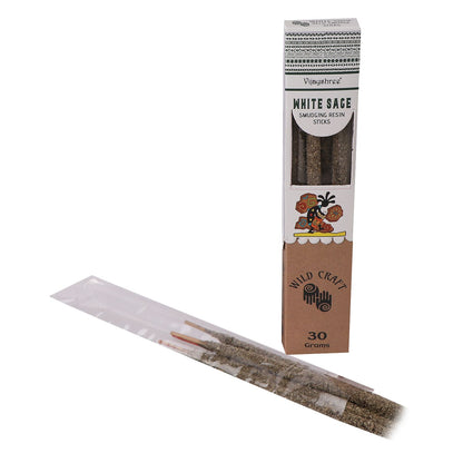 Golden White Sage Smudging Resin Sticks 30g (6 Count)