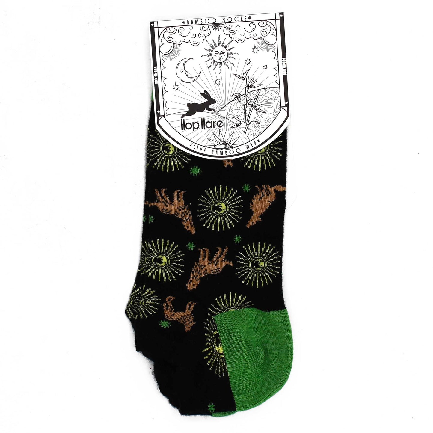 Hop Hare Bamboo Crew Socks S/M (36-40) - Moonlight Wolfs