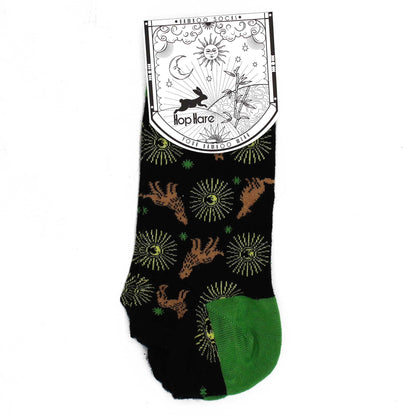 Hop Hare Bamboo Crew Socks S/M (36-40) - Moonlight Wolfs
