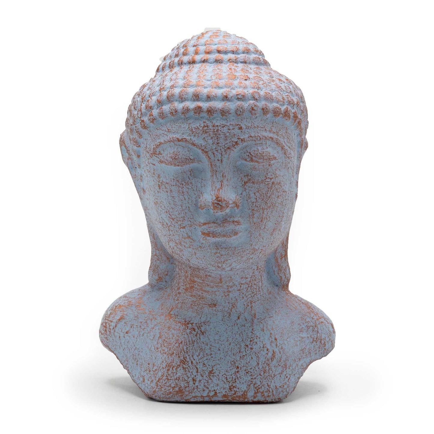 Tête de Bouddha Tranquillité - Cuivre Bleu