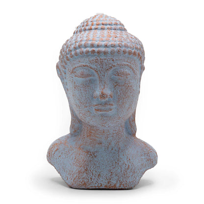 Tête de Bouddha Tranquillité - Cuivre Bleu