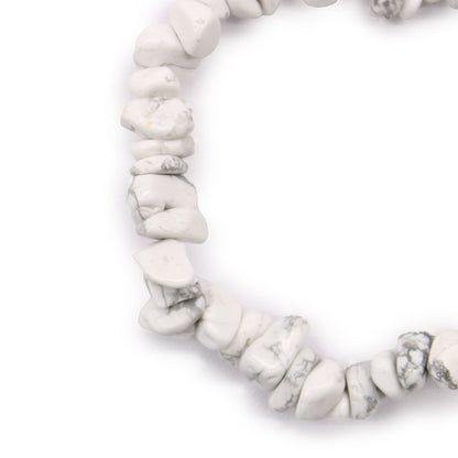 Gemstone Fragment Bracelet - White Jasper