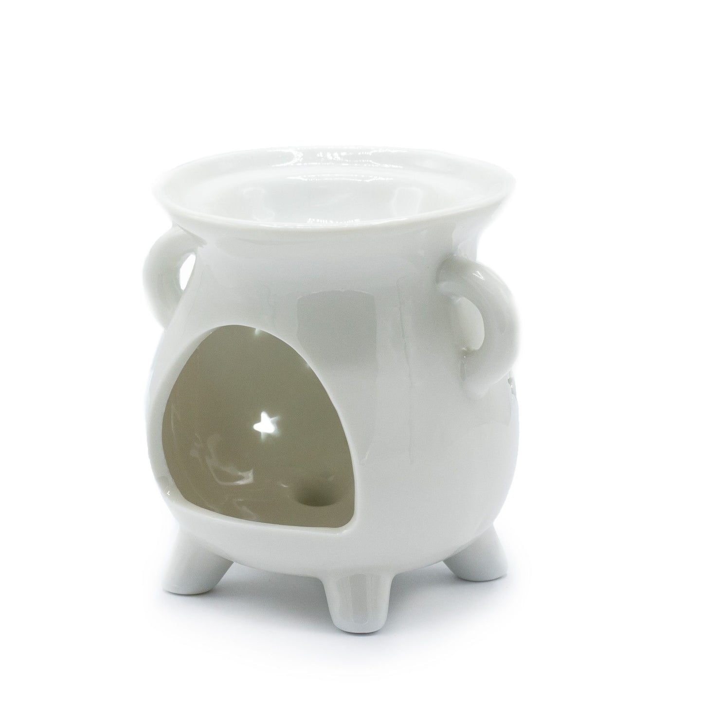 Oil Burner - Moon Phase - White