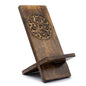 Supports de téléphone en bois sculpté - Mandala 20x9,5cm