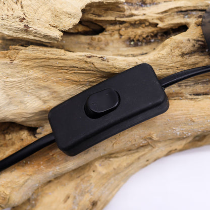 Lámpara de Mesa con Pantalla Huevo de Lava Craquelado – Gris