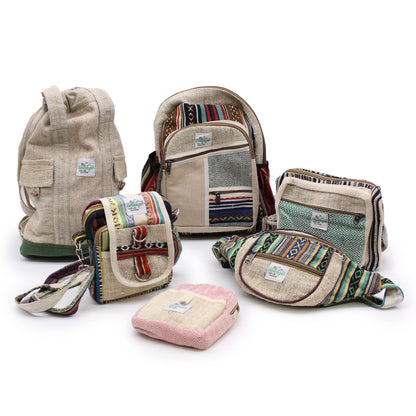 Sac banane - Motif aléatoire en chanvre et coton