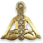 Yoga Incense Holder Seven Chakras Golden Aluminum 12x12cm
