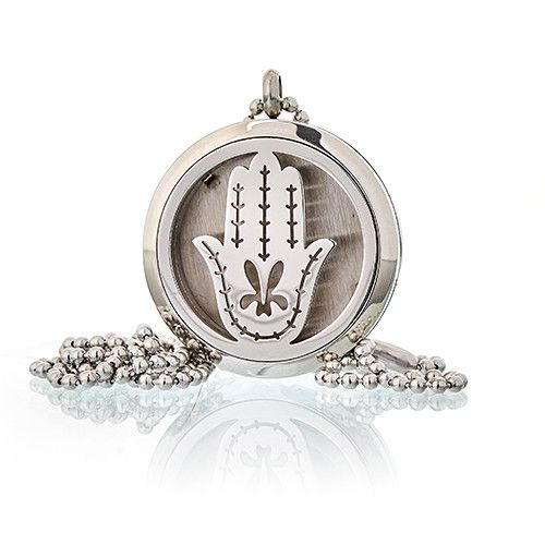 30mm Aromatherapy Diffuser Necklace - Hand of Fatima