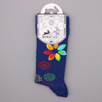 Hop Hare Bamboo Socks (S/M) - Rainbow Chakra