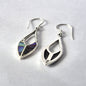 Shell and Silver Earrings - Spearhead - Abalone