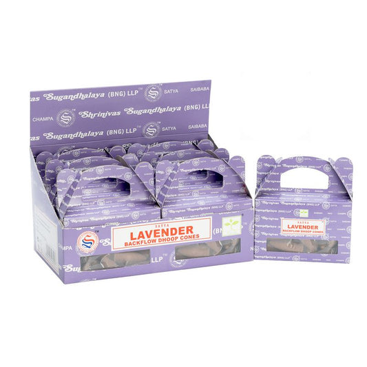 Box of 24 Reflux Cones - Satya Lavender