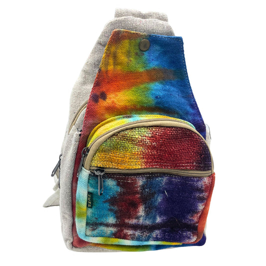 Tiedye hemp crossbody bag