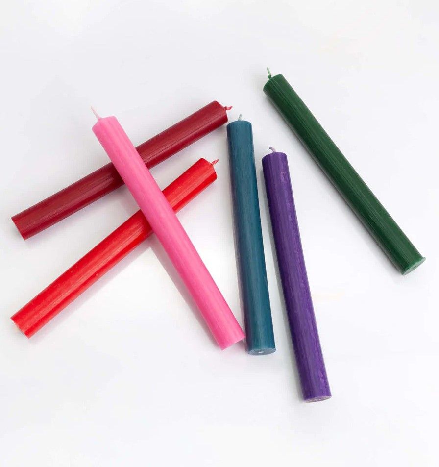 Velas a Granel de Color Sólido - Morado Rústico - Paquete de 10